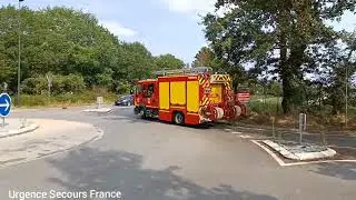 Départ EPA, VLI, FPT, VSRM du Cis Carquefou Sdis 44 Loire Atlantique