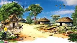 Cartoon Village Background Video । Copyright Free Cartoon Background