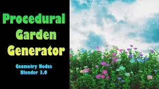 Procedurally Generated Garden using Geometry nodes in Blender 3.0