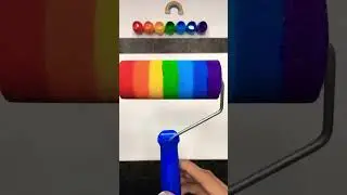 DIY Rainbow with paint roller 🌈🤩 