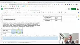 Density Lab Error Analysis Tutorial