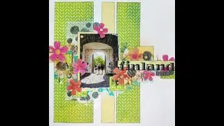 Colourful mixedmedia layout - step by step