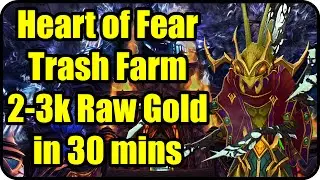 WoW Gold Farming Patch 6.2.4: Heart of Fear Trash Gold Making, Raw Gold Spot - WoD Gold Guide
