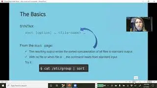 "Introduction to Linux", Using the 'sort' command
