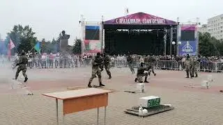 Фрагменты выступления военнослужащих Сил специальных операций ВС Республики Беларусь