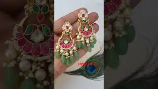 #kundan#jadukundan#beads#earrings#order#whatsapp#9652525864