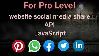 Website social media share API JavaScript