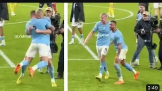 Haaland And Walker Funny celebration after win in Manchester City vs Arsenal