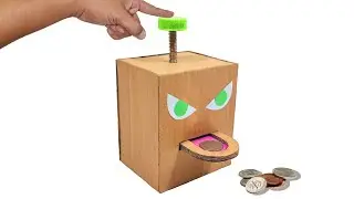 How To Make a Coin Bank Box From Cardboard | Awesome Cardboard Project