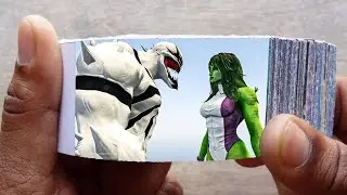 She Hulk vs Anti-Venom FlipBook | Lady Hulk Kills Anti-Venom Flip Book | Flip Book Artist 2021