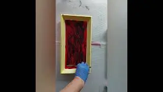# 134 Поднос в технике Акриловая Заливка. Рисуем феном.