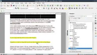 Insert cross references to text document by drag & drop item from Navigator