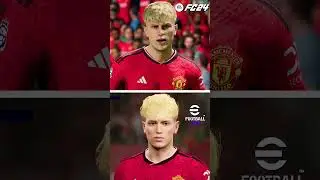 Manchester United Player Faces - EA FC 24 vs eFootball 2024 