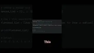 Python Trick: Flattening a List of Lists with List Comprehensions