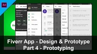 Fiverr App Design and Prototype Part 4 - Prototyping | Adobe XD | E-commerce App | Food App Design