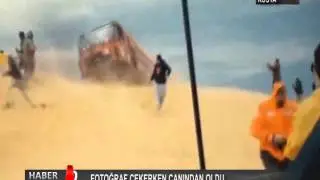 FOTOĞRAF ÇEKERKEN CANINDAN OLDU