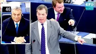 Nigel Farage destroys Eurocrats at the 'show trial' of Viktor Orban