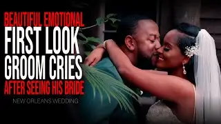 Most Beautiful Emotional First Look Wedding Video  Groom Cries After Seeing His Bride