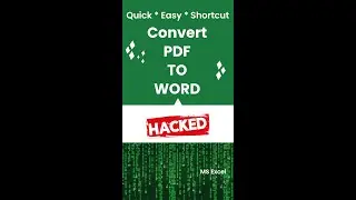 How to Convert PDF to Word in Excel  