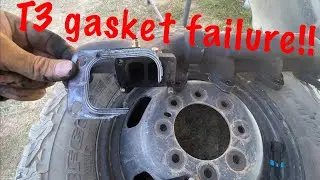 Cummins boost leak! Turbo gasket failure.