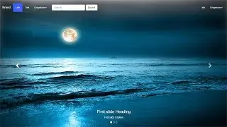 Bootstrap Transparent menu with Responsive Slider