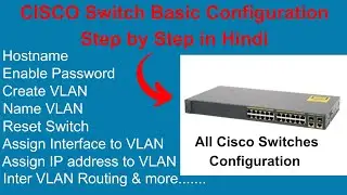 Cisco Switches Basic Configuration Step by Step in Hindi 2023 | How to Configure All Cisco Switches