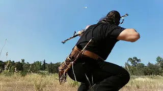 Testing my new handmade short bow