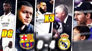 LES ÉNORMES RÉACTIONS BARCA 0-4 REAL MADRID : BENZEMA TRIPLÉ ET CAMAVINGA DÉFENSEUR GAUCHE !