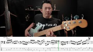 🔥 Finger Funk Bass Exercise | Groove Workout with On-Screen Sheet Music