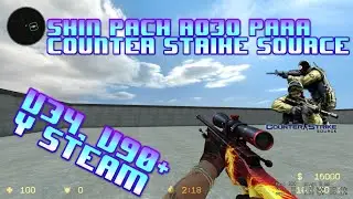 PACK DE SKINS ROJO DE CSGO PARA COUNTER STRIKE SOURCE V34, V90+ Y STEAM #6