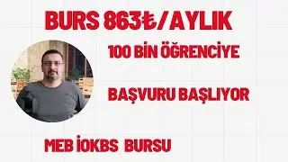 SON DAKİKA! MEB BAKANI BURS AÇIKLAMASI. 863TL/AYLIK BURS 100 BİN ÖĞRENCİYE. İOKBS BURSU
