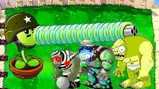 Gatling Pea vs Melon pult vs All Zombie - Plants vs Zombies NEW PLANTS