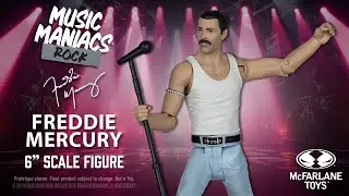 NEW Music Maniacs: Rock™ Freddie Mercury™ 6" Scale Figure | Action Figure Showcase