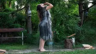 It's so hot, we have to pour water over ourselves