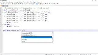 Python Program - Function to check entered character is vowel or not