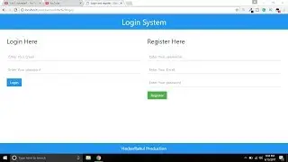 Part 3 - Login and Registration System in PHP and MYSQL and w3.css