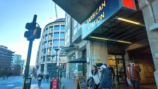 England, City of London to the West End incl. Barbican & Little Britain, London Winter Walk | 4K HDR