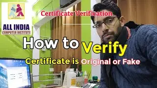 HOW to Verify Certificate Online