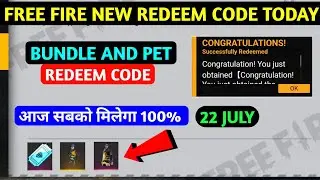 free fire redeem code today || 22 july redeem code today || free fire redeem code || ff new event