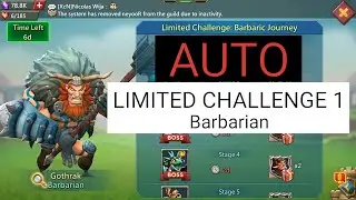 Limited Challenge Barbarian Stage 1 AUTO Barbarian Journey
