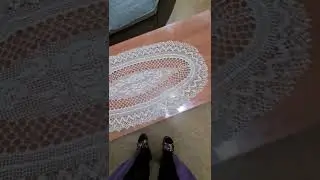 Овальная салфетка  крючком  с элементами  филейного  вязания
