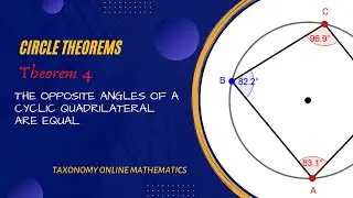 Circle Theorem 4 | The opposite angles in a cyclic quadrilateral are supplementary