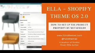 #7 - How to set up the Product Property By Metafields in Ella - Multipurpose Shopify Theme OS 2.0?