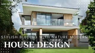 A four bedroom House Design Surrounded By Plants To Feel In Touch With Nature