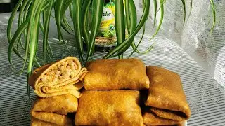 Блины из овсяных хлопьев (геркулес) с мясной начинкой