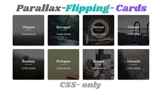 Amazing Parallax flipping cards by css and html #css #html #coding #css3 #parallax #card ##website