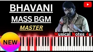 Bhavani Mass Bgm Piano Notes | Master | Vijay Sethupathy | Anirudh |musicalnotes4u