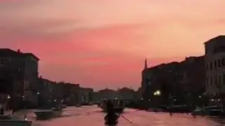 ٍSunset in Venice , Italy