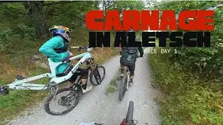CARNAGE IN ALETSCH!! First day of racing was brutal and some bikes didn’t make it to the finish…