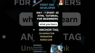 Top Web Developer Reveals Best HTML Techniques for Anchor Tags||#htmltutorial #html #shorts #css #js